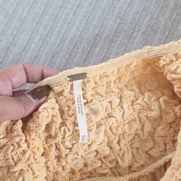 Free People Juliette Textured Sleeveless Romper, Size XS - Picture 9 of 11